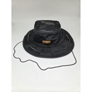 NWT For Kicks Black Bucket Hat With Detachable Silver Snake Chain OS